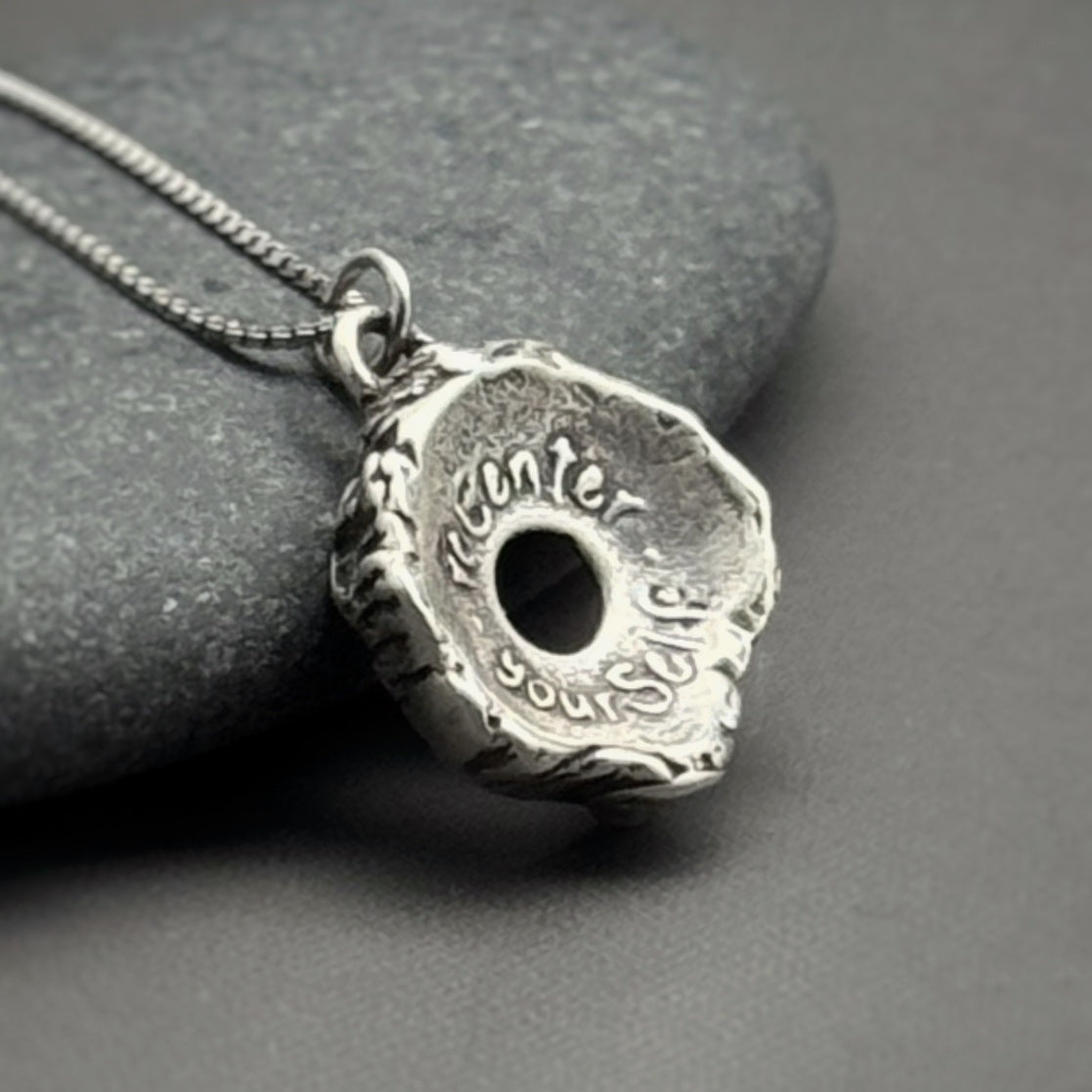 Rooted Rings, 14mm Sterling Silver Pendant