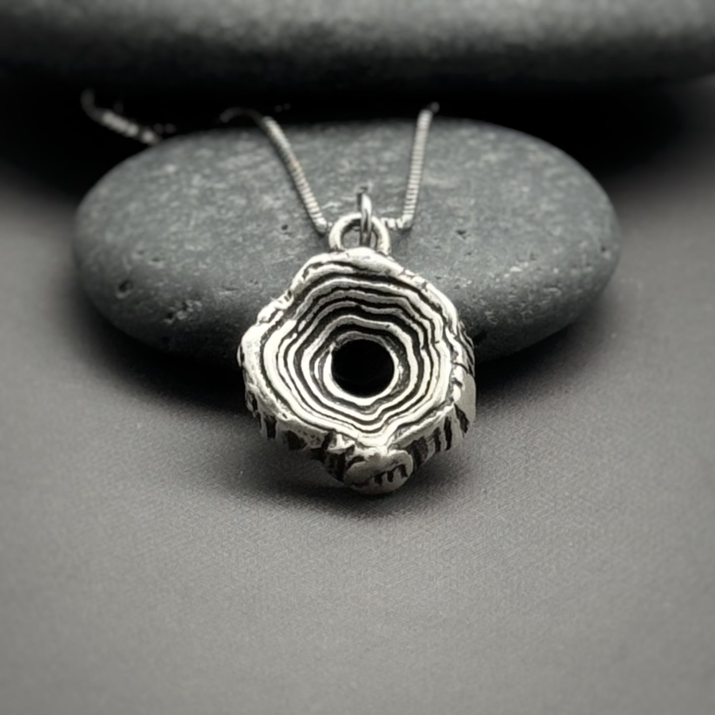 Rooted Rings, 14mm Sterling Silver Pendant