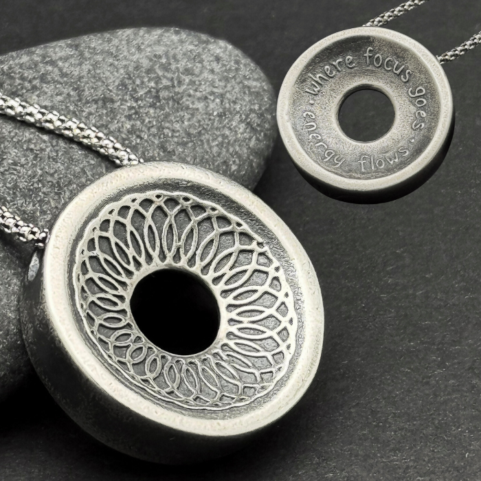 Current Clarity Pendant, 24mm, Sterling