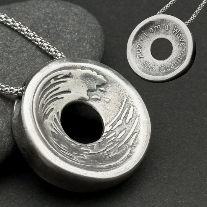 Endless Ocean Pendant, 24mm, Sterling